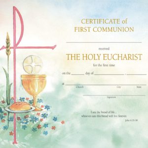First Communion Certificate