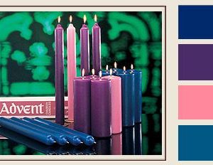 51% Beeswax Advent candles - 1 1/2" x 12''
