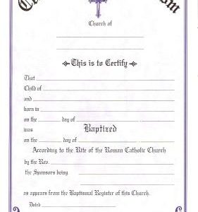 Baptism Certificate