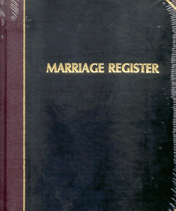 Church Record Book Marriage